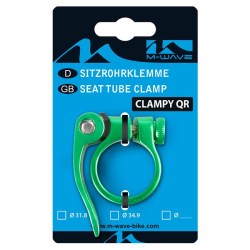 M-WAVE CLAMPY ALLOY SEAT CLAMP QR GREEN 2